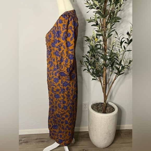 Zara Floral Printed Poplin Midi Dress - Picture 8 of 8